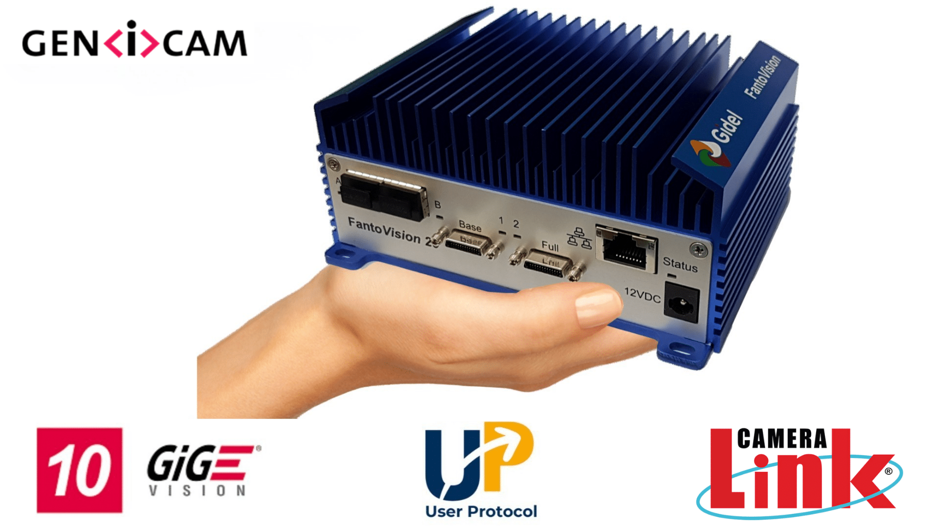 Gidel FantoVision20: NVIDIA Jetson with Dual 10 GigE Vision and Camera Link FPGA Frame Grabber for imaging and vision applications