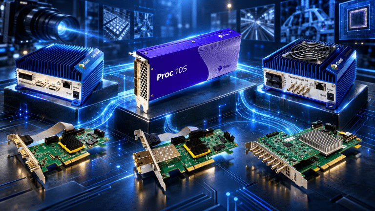 Gidel PCIe frame grabbers and FantoVision systems for high-bandwidth image acquisition and real-time FPGA processing.